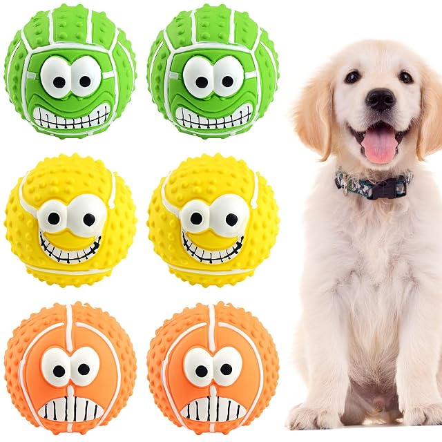 Pelota De Juguete Para Perro, 6 Piezas Pelota Perro Indestructible, Pelota Perros Con Sonido