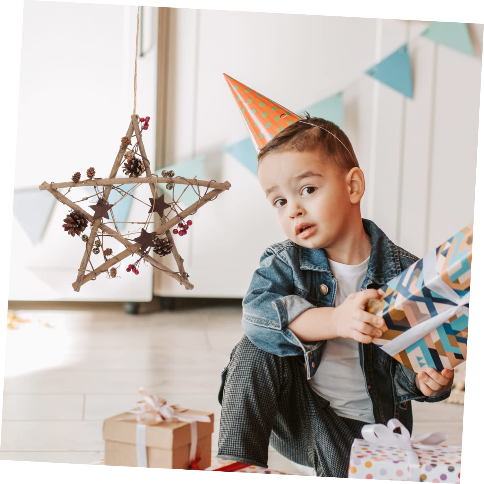 ORFOFE Pendenti Per Albero Di Natale Forma Di Stella Decorazioni Natalizie Per Finestra e Parete Articoli Per Feste Di Natale