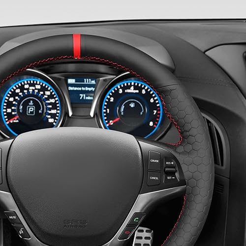 Miniatura 6 de MEWANT Funda cosida para volante Hyundai Genesis Coupé 2010-2016Accesorios de volante para Hyundai Genesis Coupé