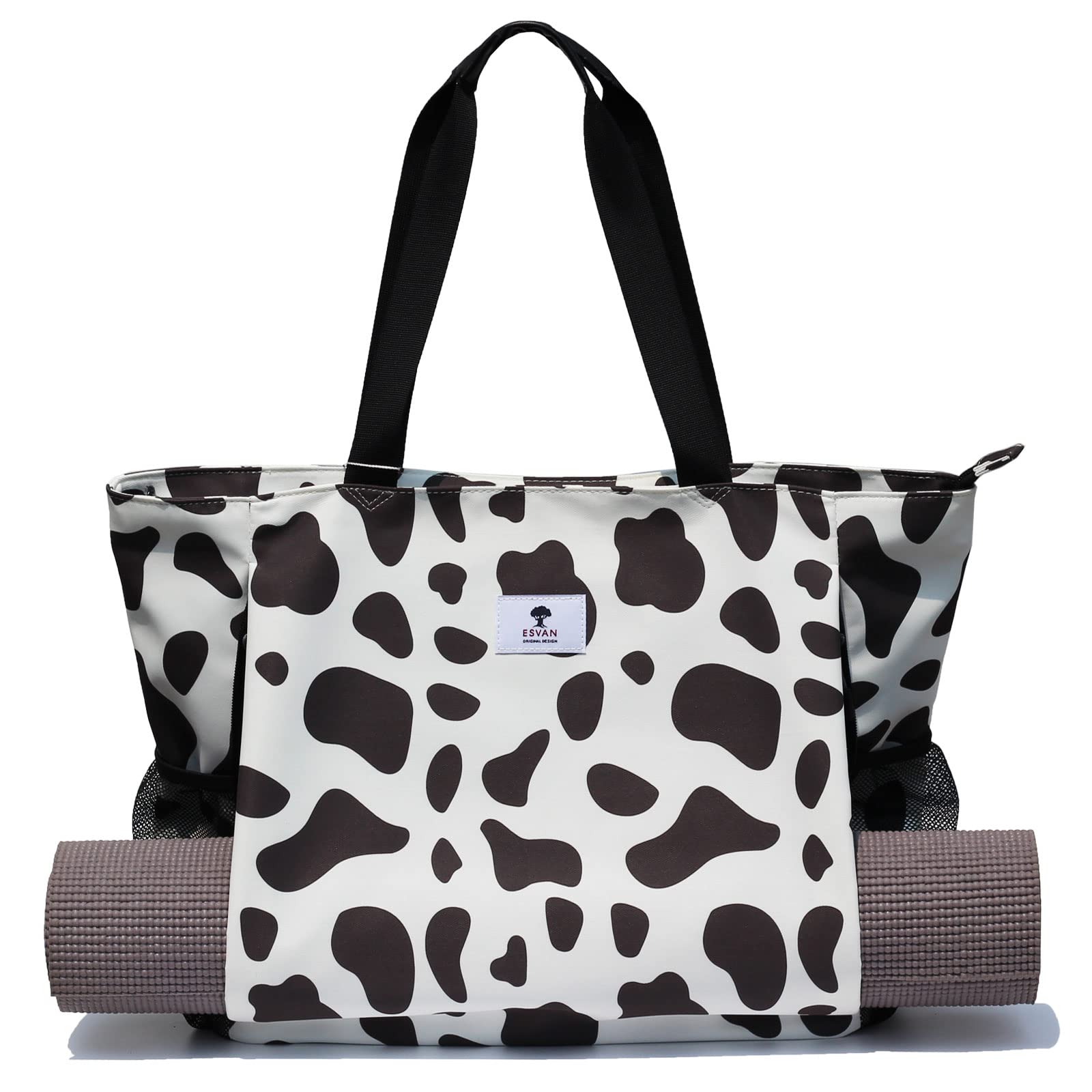 ESVANYoga Mat Bag Yoga Tote Carrier Shoulder Bag Carryall Tote for Office,Yoga,Pilates,Travel,Beach and Gym