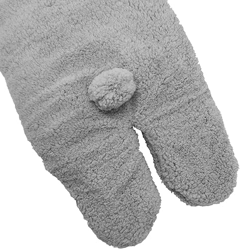 Miniatura 4 de babyhollnemo Manta para envolver al bebé de felpa de algodón para recién nacido (gris, 3M)