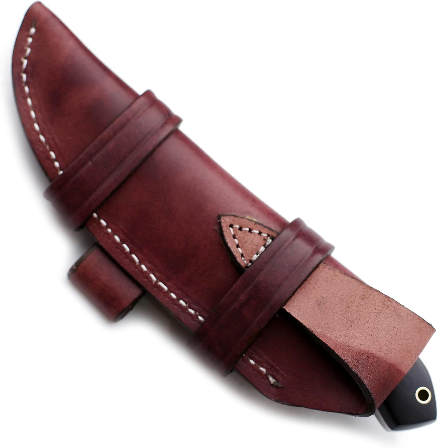 GCS Handmade Skinning and Tactical Knife with Full Tang Black Micarta Handle, Leather Sheath, Right Hand Cross Draw & Right Hand Vertical Carry-GCS 758
