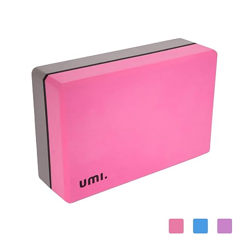 UMI High-Density Yoga Block in Pink and Grey