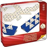 Vista 1 de Cayro - Dominó triangular en una caja de metal - Juego tradicional - Juego de mesa - Desarrollo de habilidades cognitivas e inteligencias múltiples