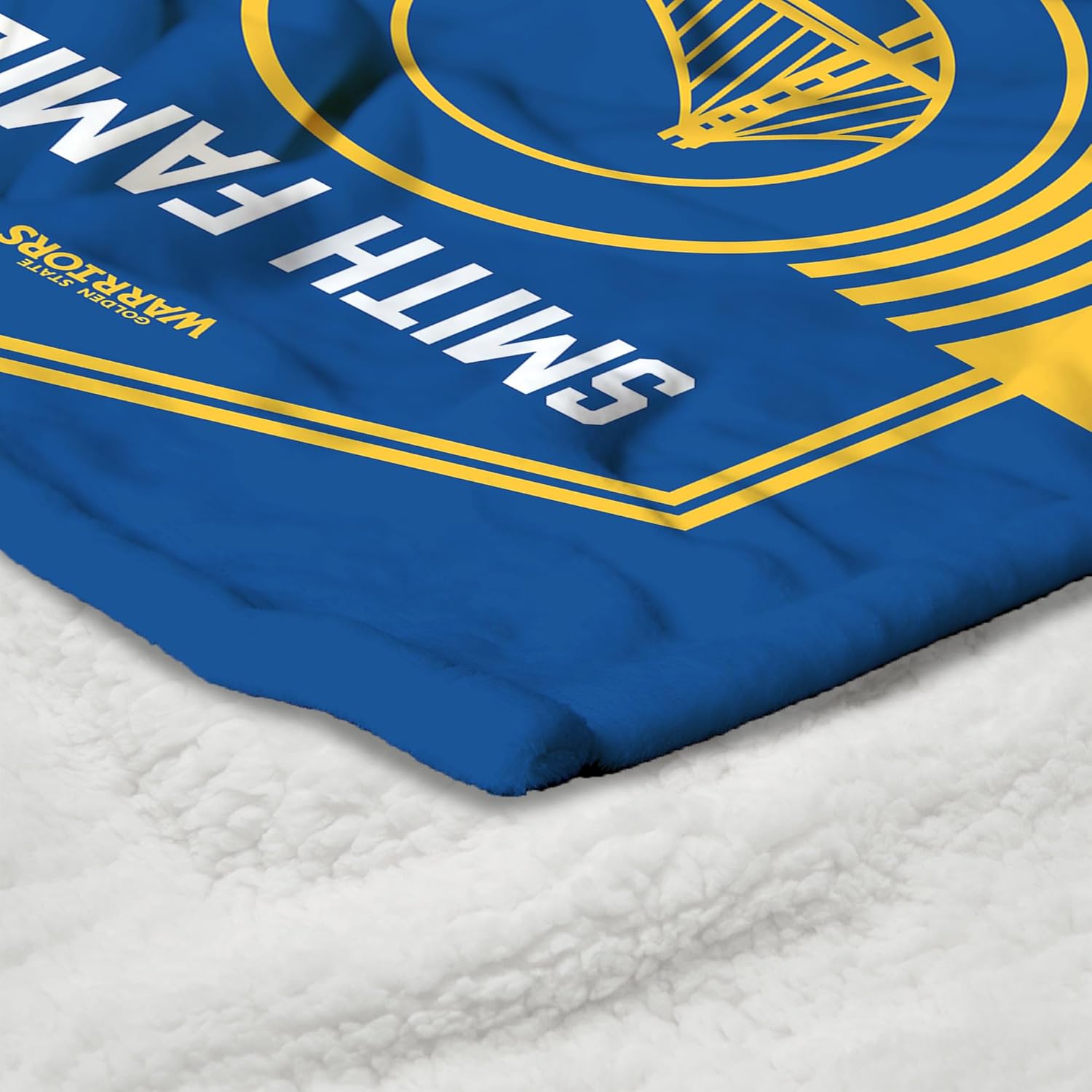 NORTHWEST NBA Golden State Warriors, Dominion, Personalized Silk Touch Sherpa Throw Blanket, 50 x 60 Inches