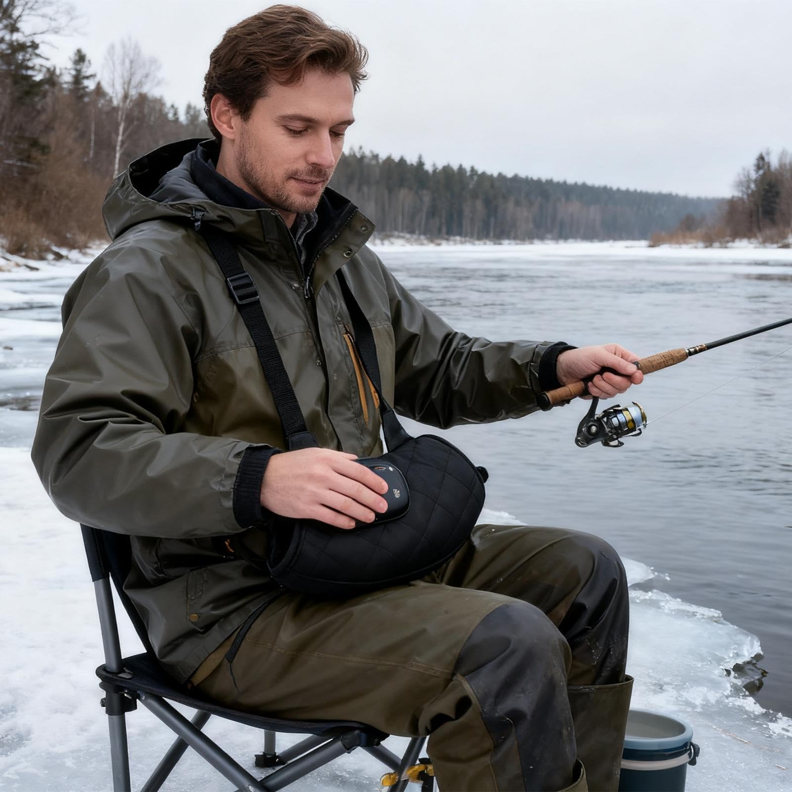 Calentador de manos de fútbol, impermeable, portátil, calentador de manos | para pesca, para senderismo, caza, pesca, golf, jóvenes, adultos