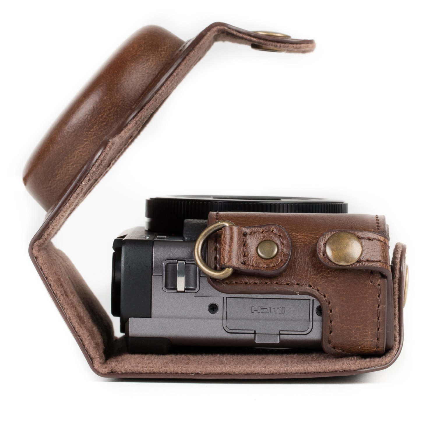 Megagear Ever Ready Etui do Aparatu, Brązowy, do Panasonic Lumix DC-TZ95, DC-TZ90