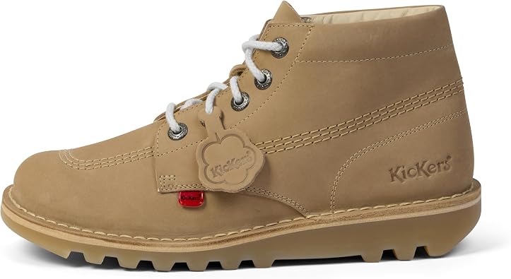 Kickers Adult Unisex Kick HI Nubk Ankle Boot, Sand, 6 UK