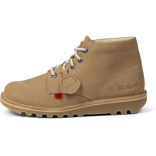 Kickers Adult Unisex Kick HI Nubk Ankle Boot, Sand, 8 UK