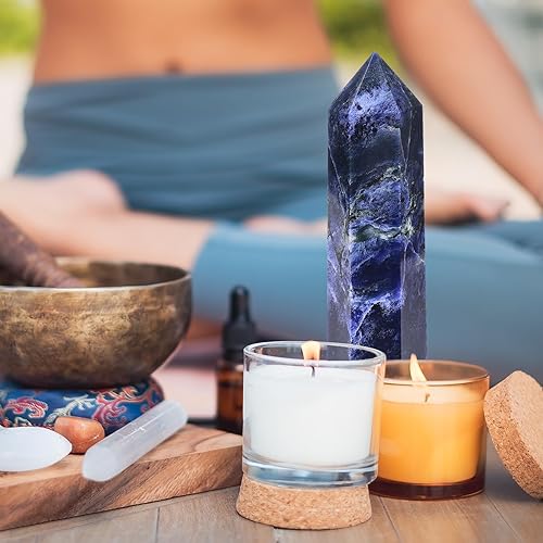 Miniatura 6 de AMOYSTONE 1 varita de jade grande de Afganistán, columna de piedra hexagonal de cristal curativo, varita de cristal irregular natural, 6 puntos,