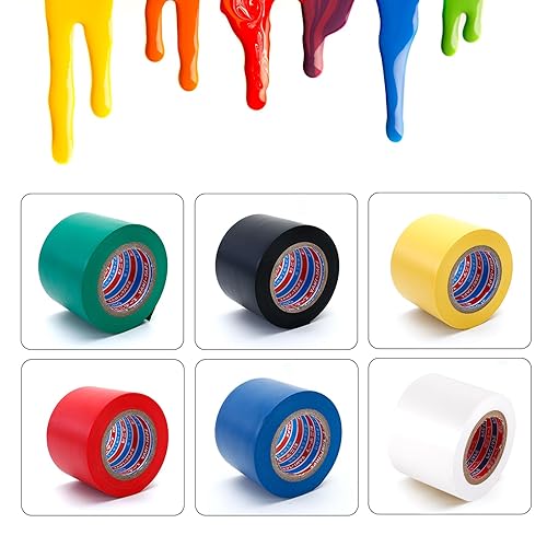 Miniatura 4 de Cinta eléctrica, 2 pulgadas por 66 pies, color negro, 1 paquete, grado industrial ULCSA, adhesivo para circuito de alimentación de automóvil de