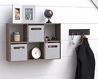 Vista 10 de ClosetMaid Mini 6-Cube Desktop or Wall Mount Organizer, Weathered Teak