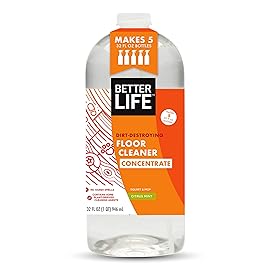 Better Life Floor Cleaner Concentrate- Liquid Multipurpose Cleaner for Wood, Tile, Laminate, Vinyl, Bamboo - Citrus Mint 32oz