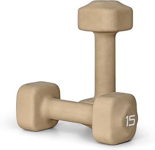 Miniatura 54 de Tone Fitness Pares de Mancuernas de Pesas de Neopreno con Cabeza Cuadrada Antirrodamiento | Múltiples Opciones verde azulado,Beige,Negro