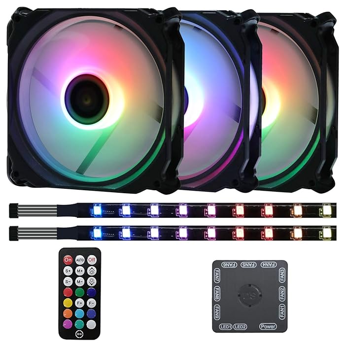 Buy DS Axis Rainbow LED Addressable RGB 120MM Case Fan with Controller