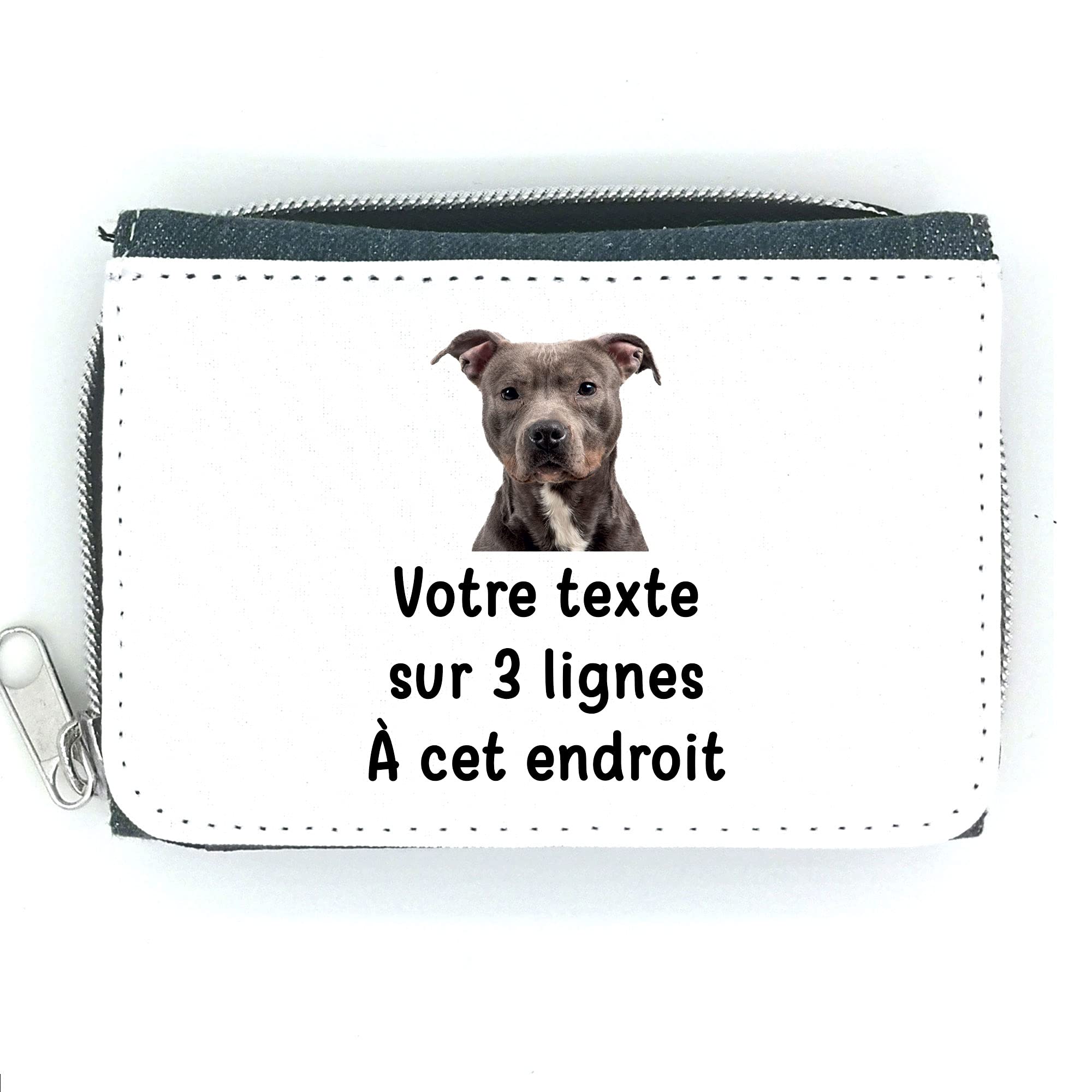 Mygoodprice Portafoglio A Patta Magnetica Con Pittogramma Sharpei Personalizzabile - Nero