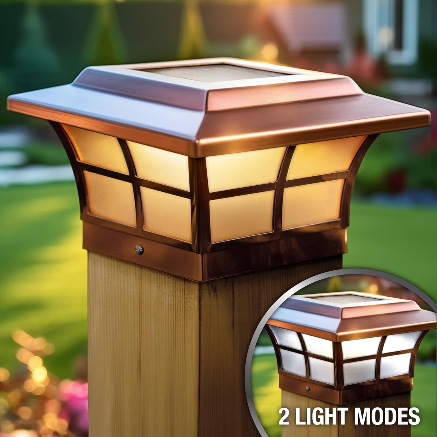 Classy Caps SL086 Solar Post Cap Light 6x6 Copper