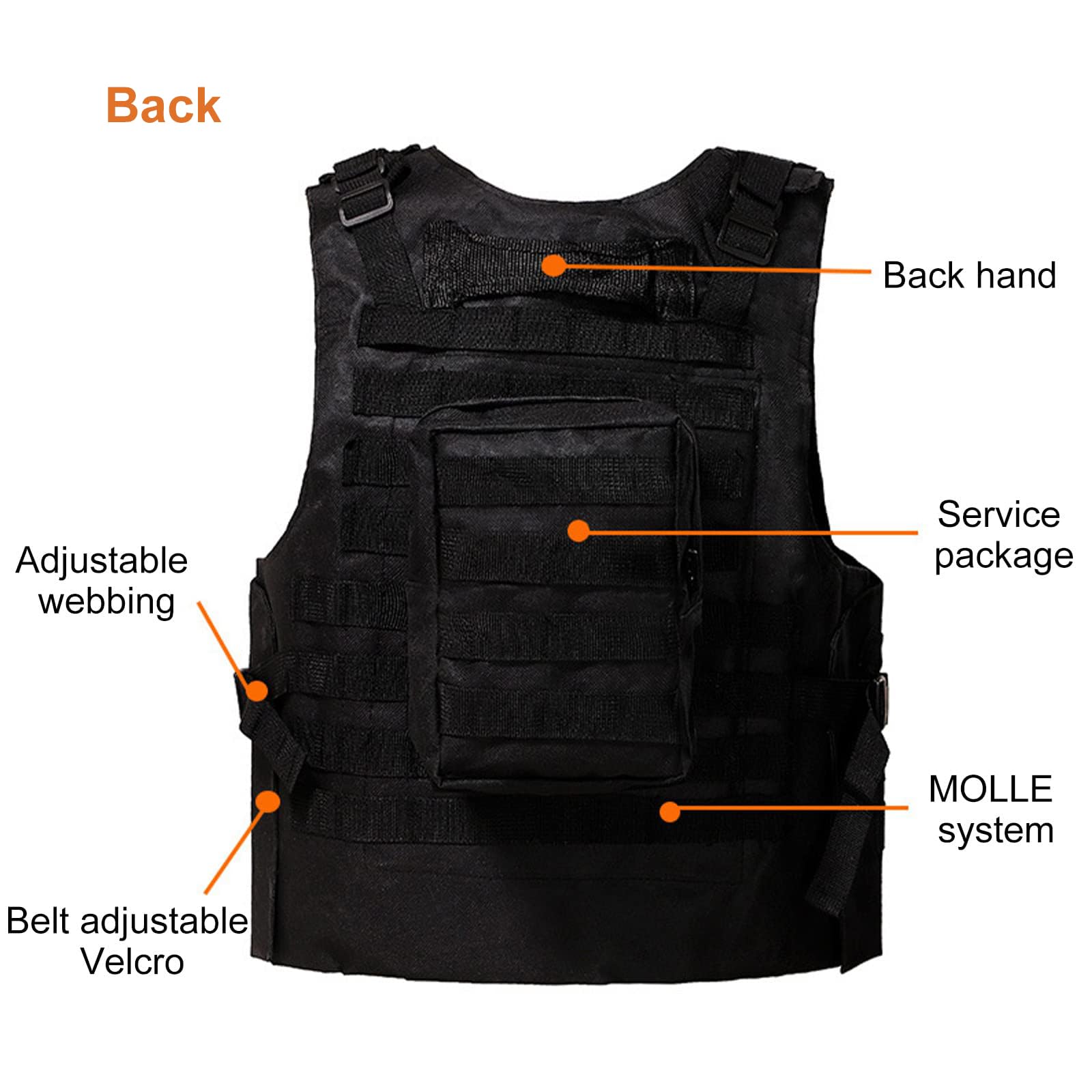 Chaleco Multifuncional Respirable Desmontaje Rápido Equipo de Entrenamiento Chaleco Protector