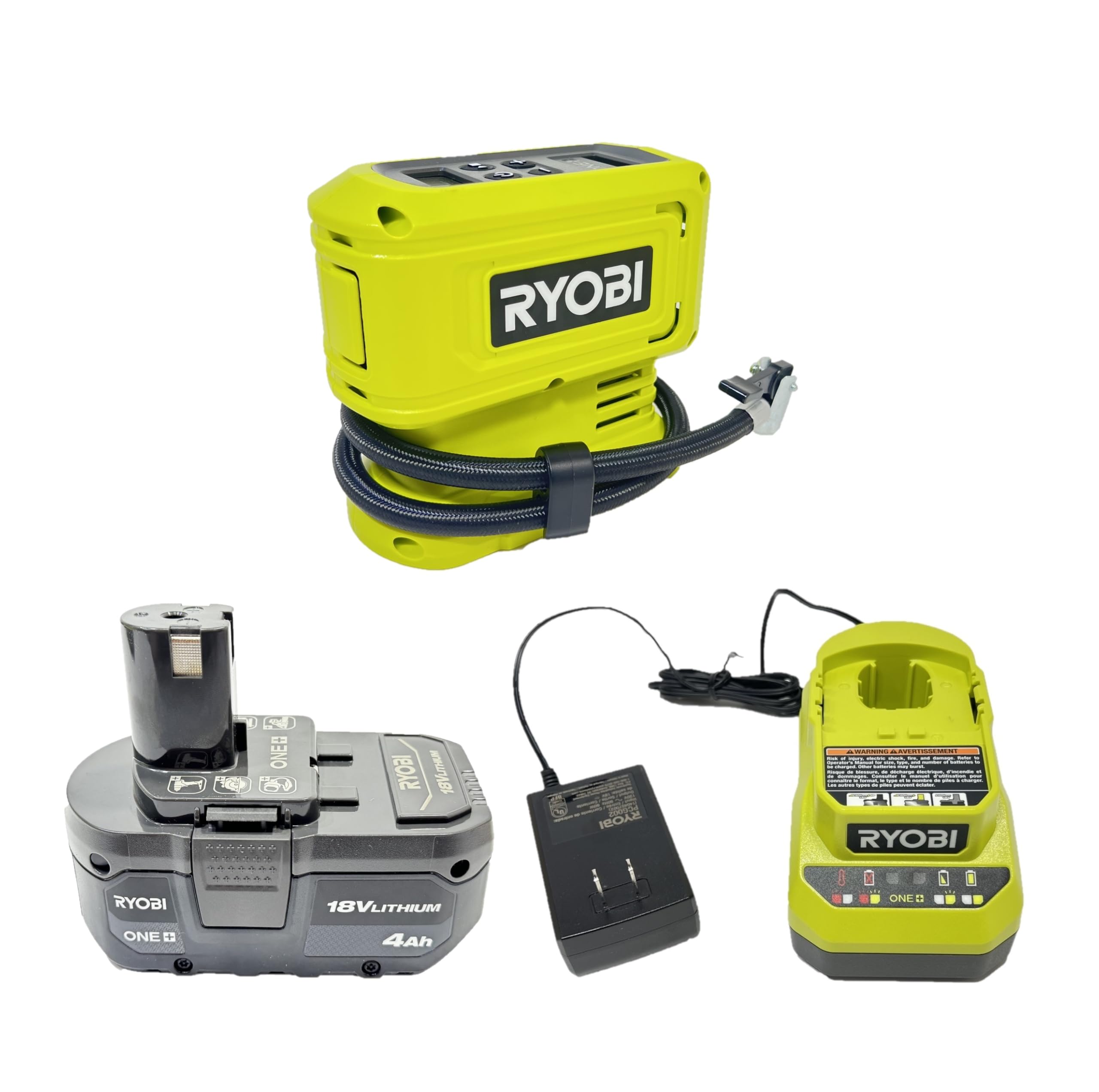Photo 1 of RYOBI PCL001B 18V Cordless High Pressure Inflator Kit with 4Ah Battery