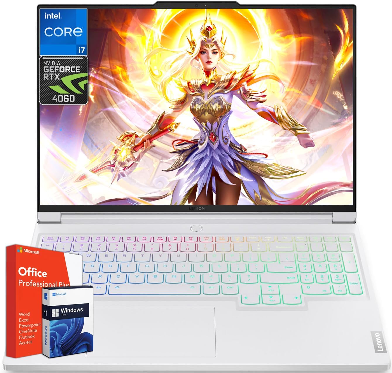 Lenovo Legion 7i Gaming Laptop, Microsoft Office 2024 Lifetime License & Windows 11 Pro, Intel 20-Core i7-14700HX(Beats i9-13900HX), 32 GB DDR5, 2 TB SSD, GeForce RTX 4060, 16" WQXGA 240Hz, Backlit