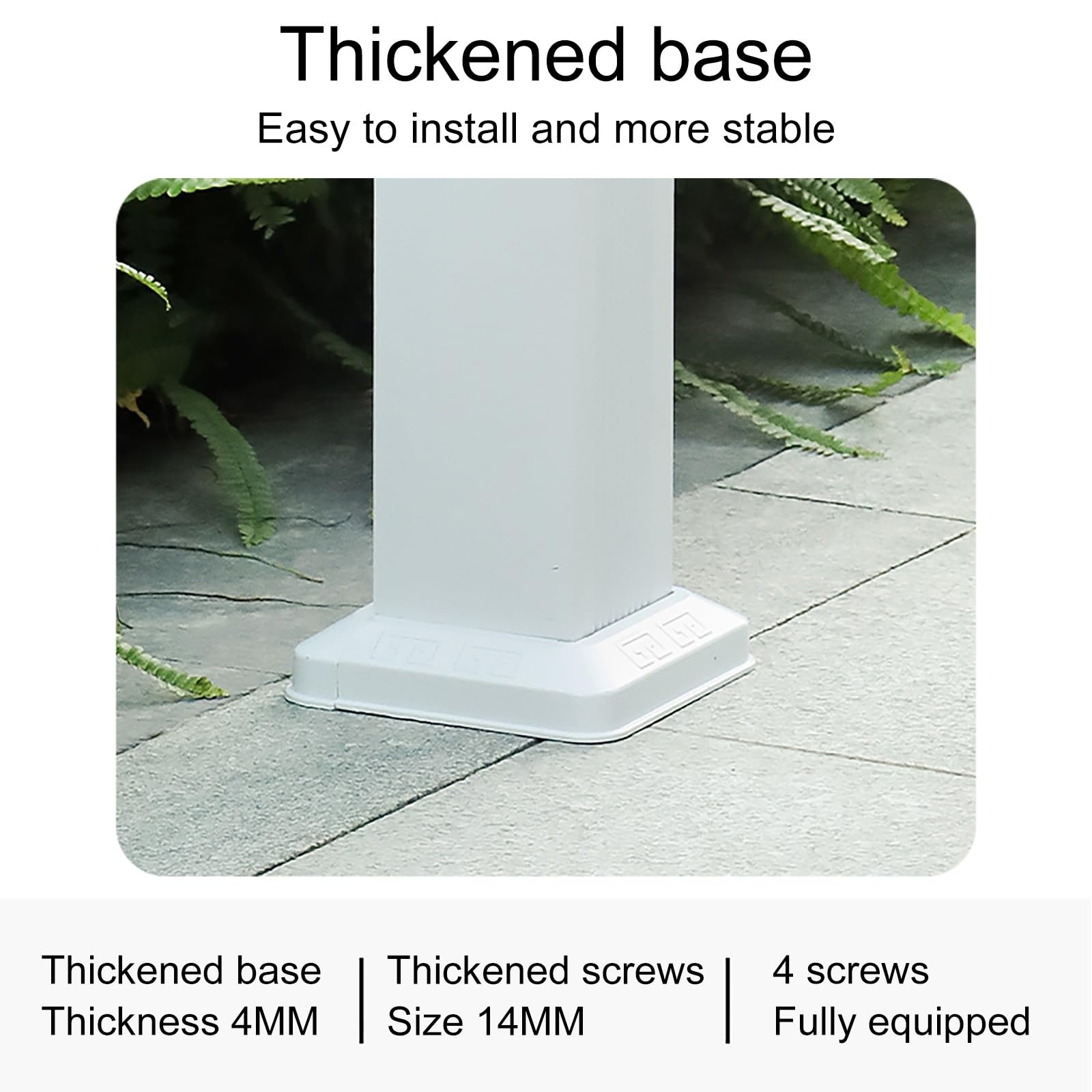 Colonne d'eau carrée verticale pour jardin avec robinet en cuivre, fontaine décorative d'extérieur et support de tuyau d'arrosage, borne d'arrosage sur pied pour patio/jardin, blanc (9, 17*7