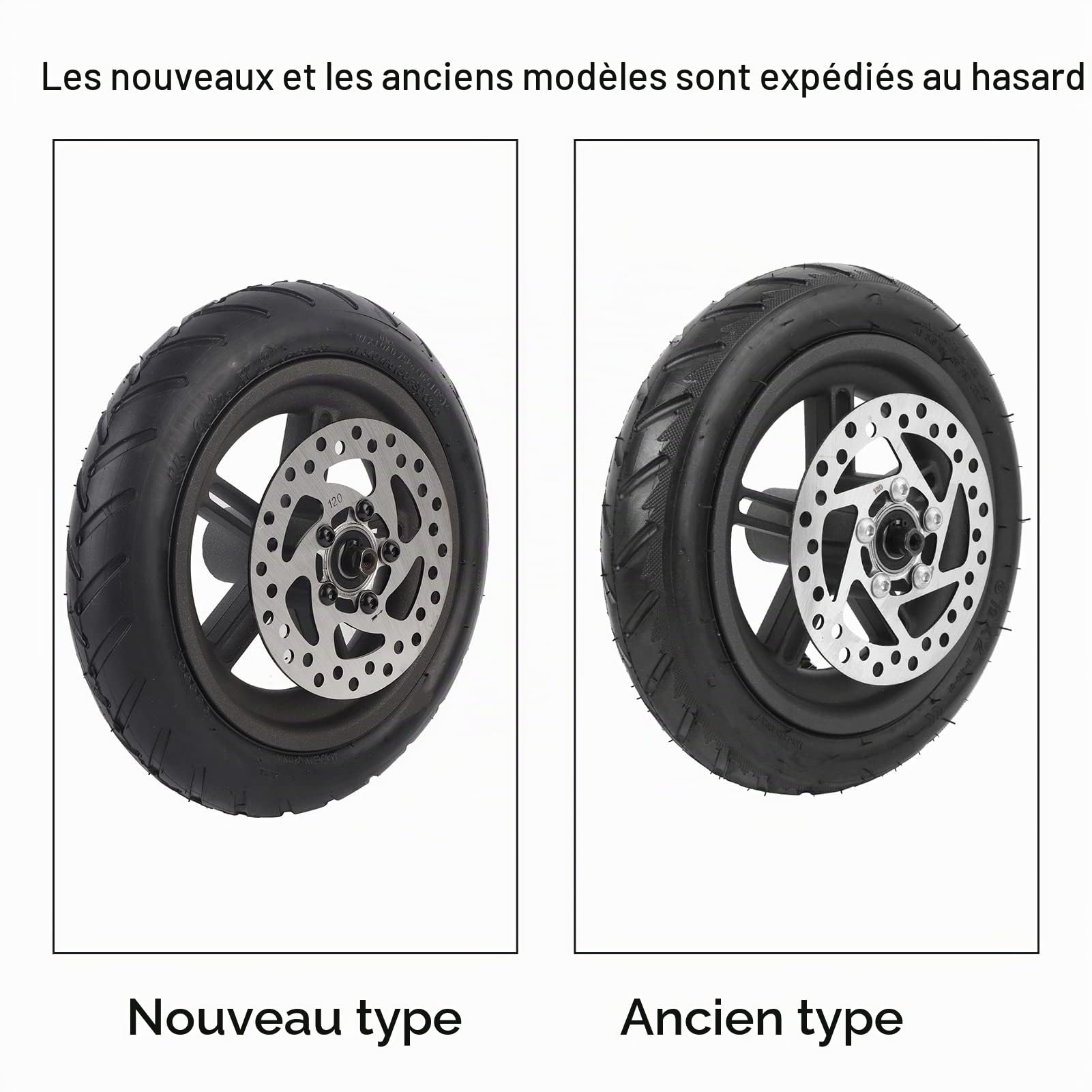 Roues de remplacement de scooter, roue arrière gonflable et accessoire de frein à disque 120 pour scooter électrique XIAOMI PRO