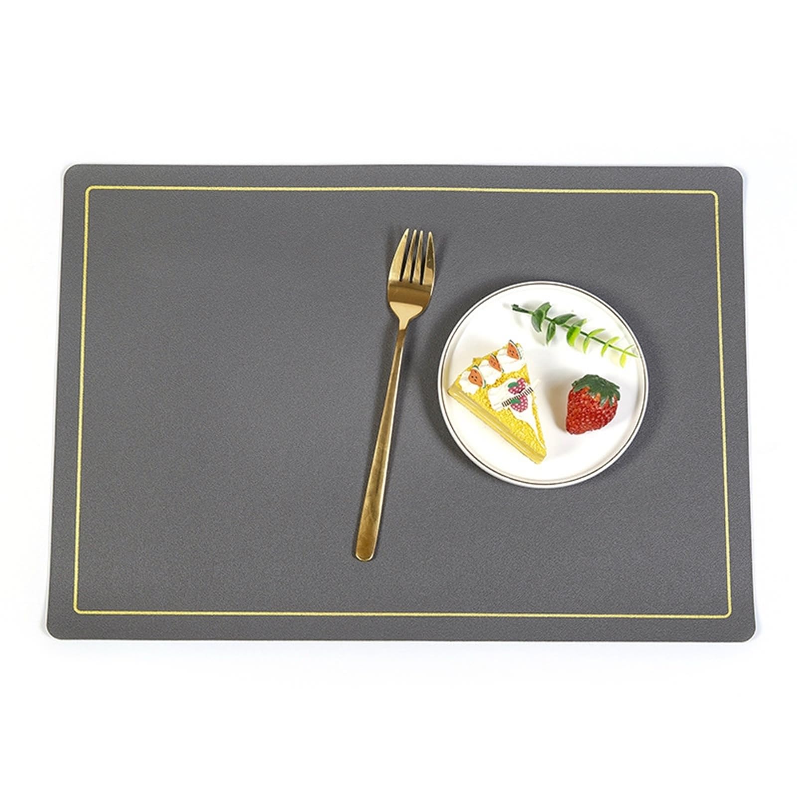 Sets de table pour cuisine et salle à manger gris foncé design épuré