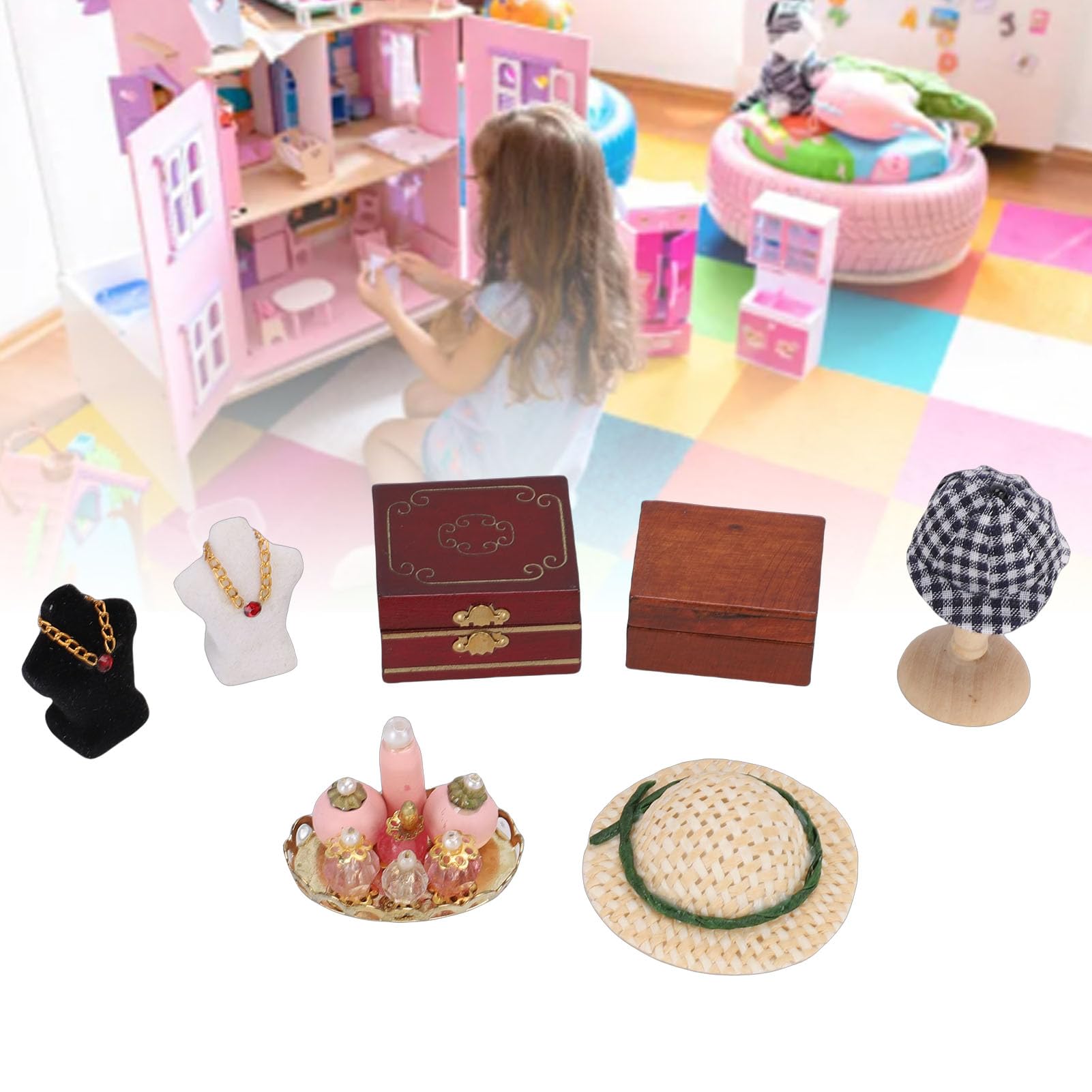 Accessori per case delle bambole in miniatura Dettagli intricati per la scena di una casa delle bambole realizzata in scala 1:12