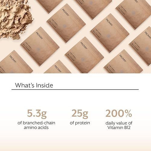 Miniatura 4 de Promix - Proteína vegana en polvo a base de plantas, chocolate crudo, 5 libras a granel, proteína de guisante y vitamina B-12, batidos de fitness y