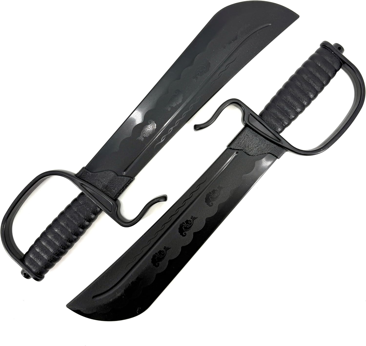 E-BOGU Polypropylene Wing Chun Black Sword Set of 2 (18")
