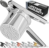 Vista 16 de Pasapurés y prensa para patatas de PriorityChef, hace pure de patatas ligeros y esponjosos a la perfección, 100 % de acero inoxidable.