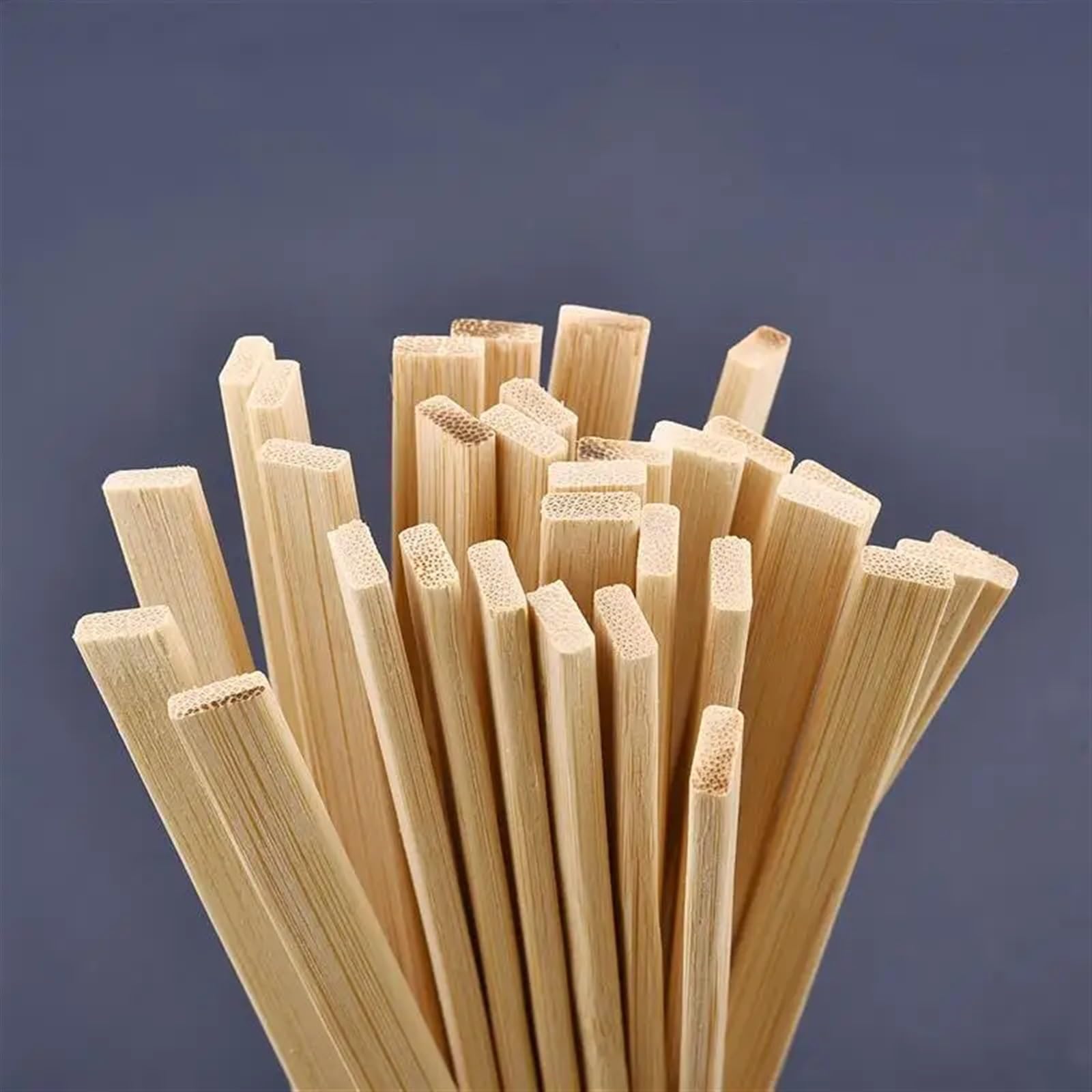 Bâtonnets en Bois fabriqués à la Main, Lot de 60 rondelles Plates 5 à 50 cm for Loisirs créatifs, modélisme, Fabrication Meubles et Outils menuiserie(400X10X4mm)