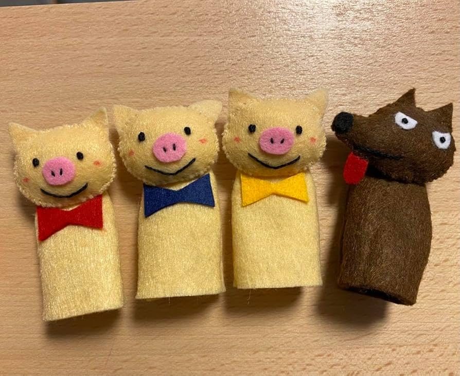 【 戦前の指人形 】　三匹の子ブタ　予備品・箱付　稀少 Amazon.co.jp: 3匹のこぶた 指人形 : おもちゃ