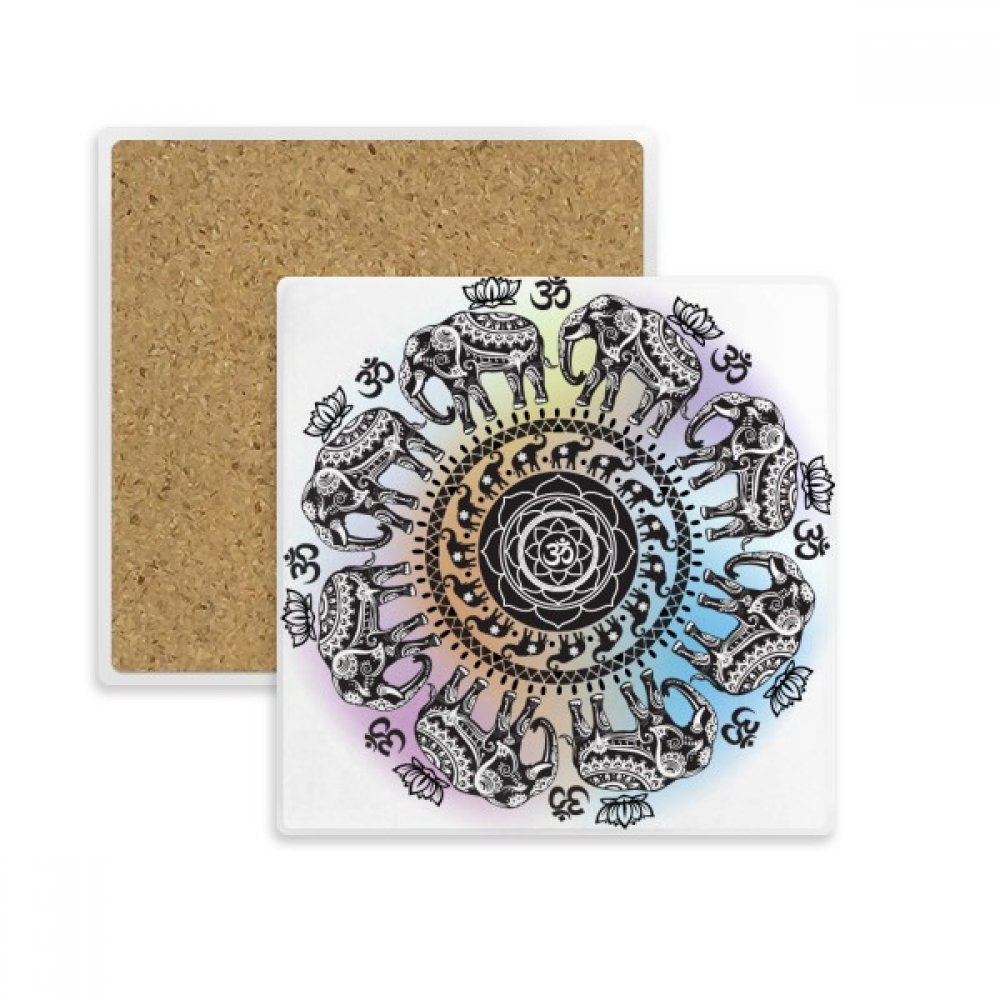 Coaster éléphant multicolore en pierre, idée cadeau originale pour pendaison de crémaillère