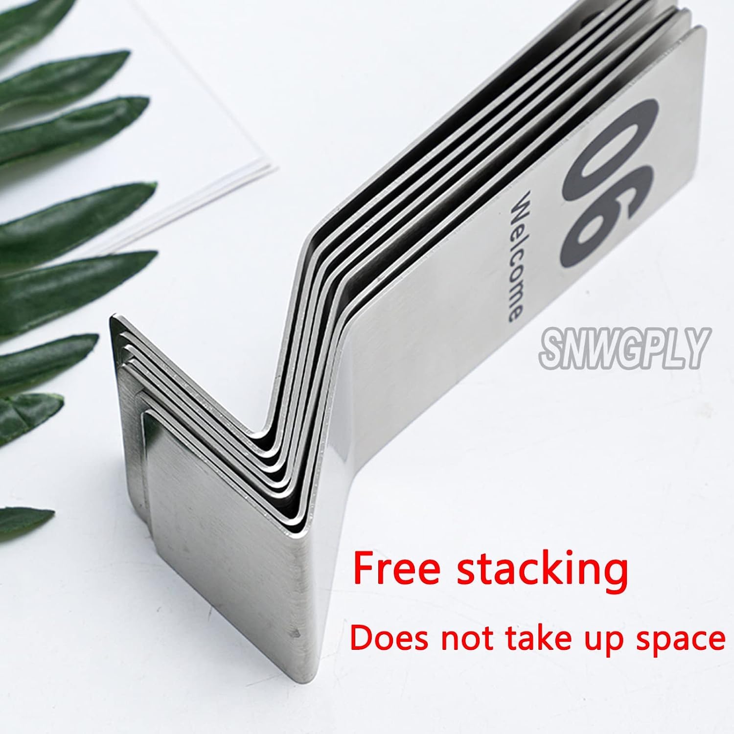 Metal Table Card 1-50, Stainless Steel Table Signs, Stackable Table Number Cards, Tabletop Number Sign Double-Sided, Stable And Durable, Convenient To Clean ( Color : 1-25 , Size : 155x60mm(6.1x2.4in)