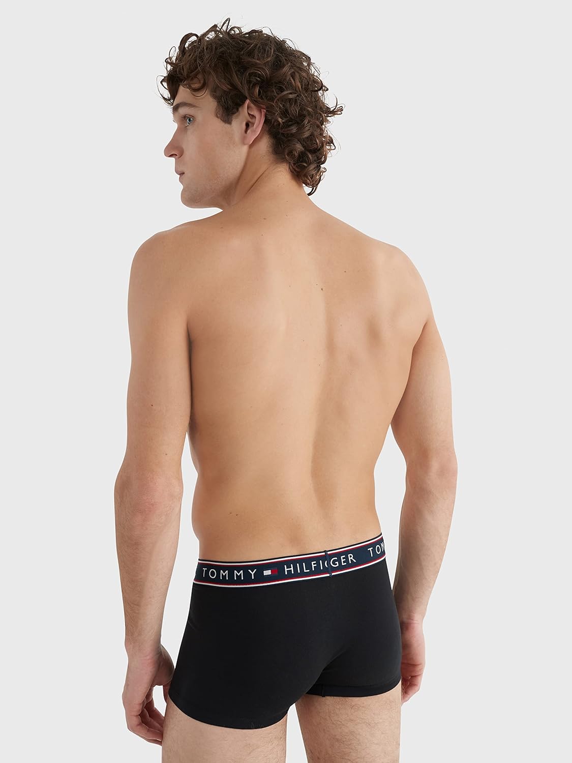 Tommy Hilfiger Mens Cotton Stretch Miltipack Trunks, Black, Large US - Image 3