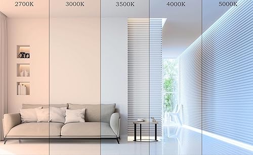 Miniatura 9 de SLEEKLIGHTING Luz de panel plano ultra fina de 6 pulgadas, 12 W, 5CCT seleccionable con caja de conexiones, lámpara LED empotrable regulable de