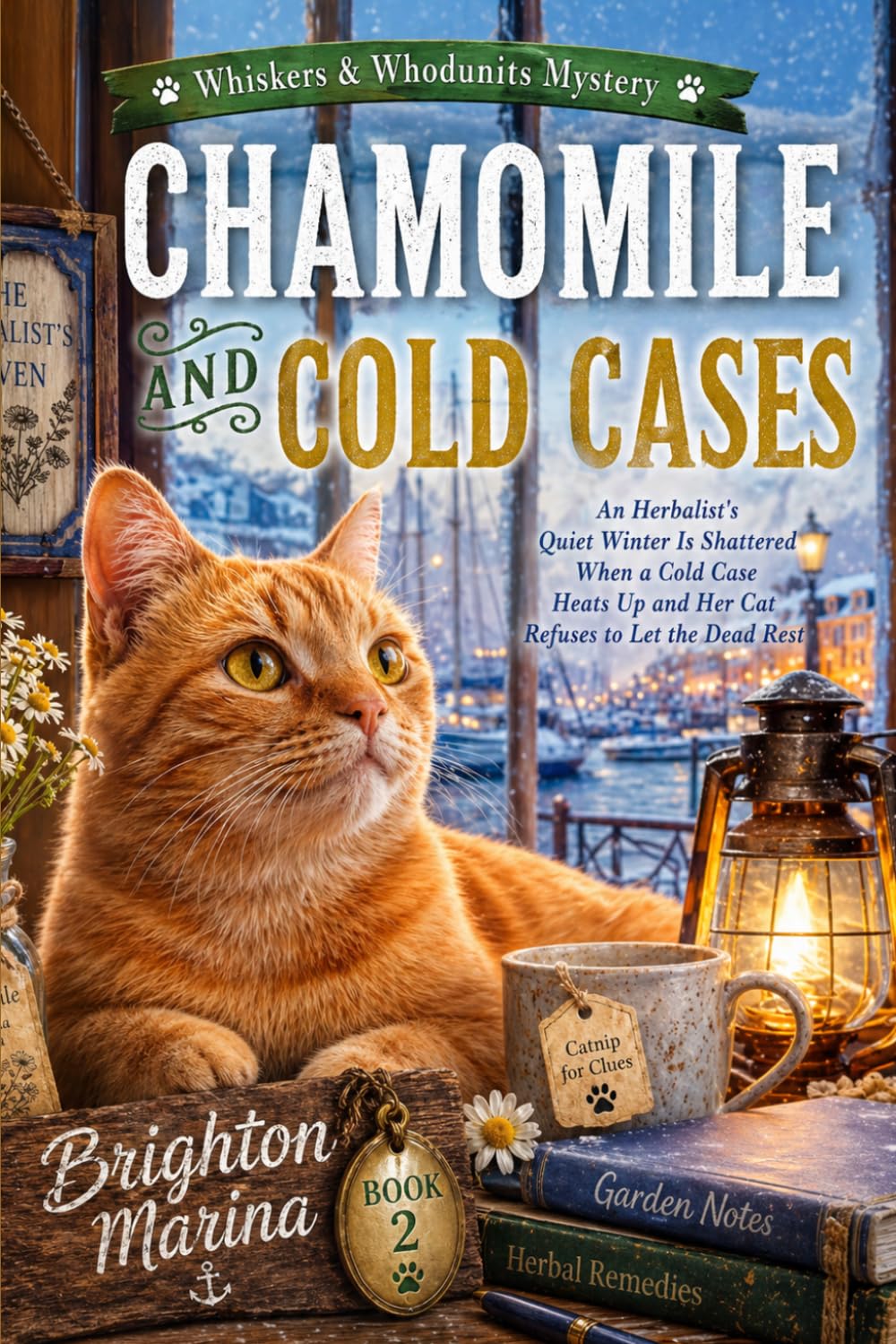 CHAMOMILE AND COLD CASES: An Herbalist's Quiet Winter Is Shattered When a Cold Case Heats Up and Her Cat Refuses to Let the Dead Rest (Book 2) (Whiskers & Whodunits Mystery)