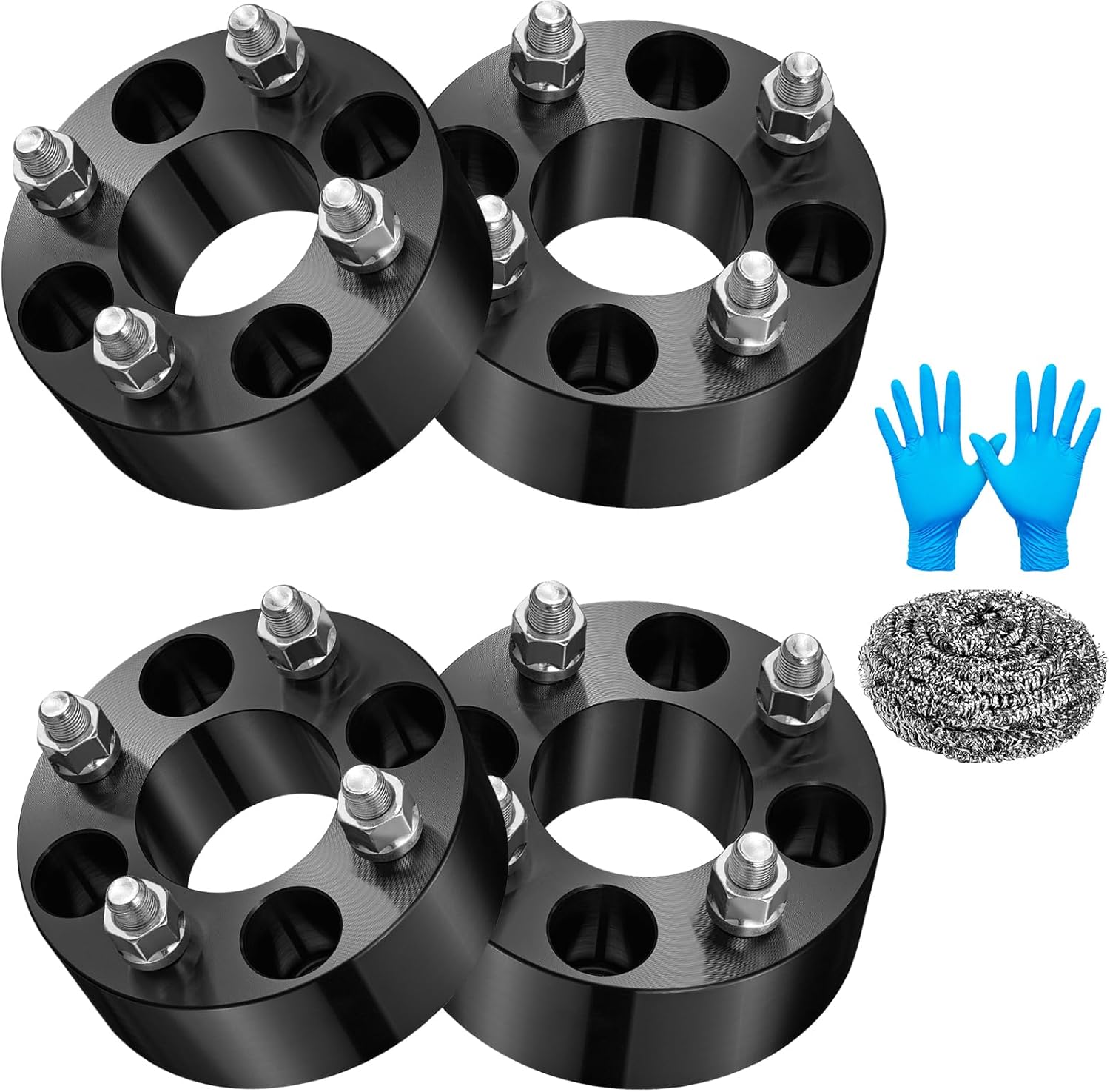 4x4"(4x101.6mm) Wheel Spacers 2 inch (50.8mm) Compatible with EZGO Club Car Golf Carts, 62 mm Center Bore & 4 Lug Forged Wheel Adapters 1/2x20, 4PCS