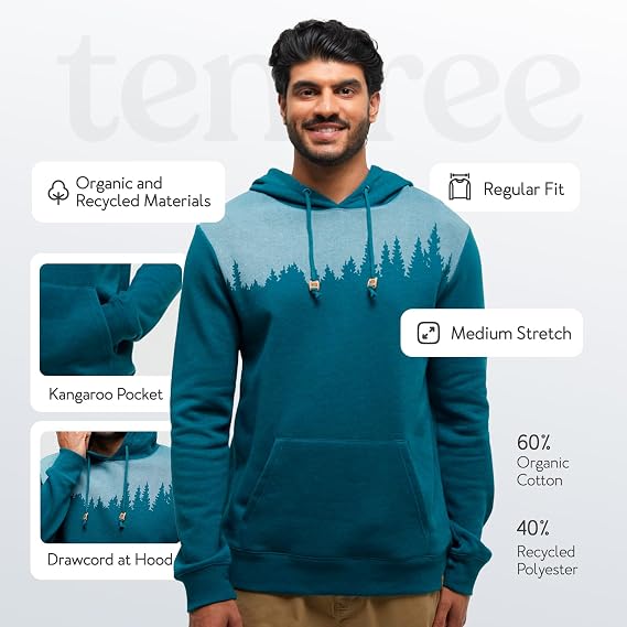 tentree Men's Juniper Graphic Hoodie Organic Cotton, Soft & Insulating, Medium Stretch for Flexibility, Regular Fit