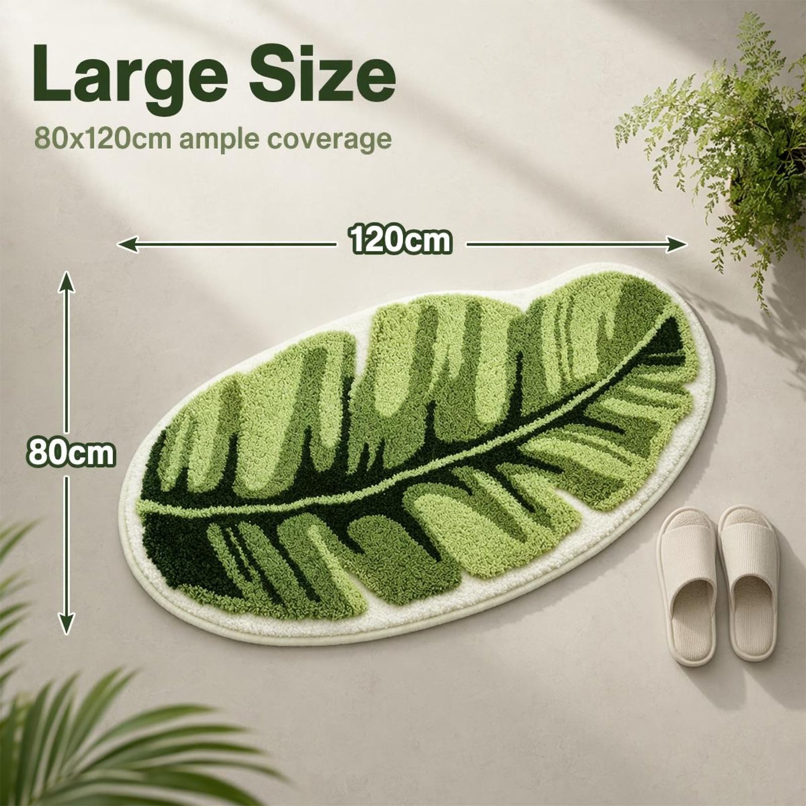 Tappeto Bagno Antiscivolo, Zerbino Ingresso Interno, Tappeto Lavabile In Lavatrice, Adatto Per Soggiorno, Camera Da Letto, Cucina, Bagno, Lavandino Del Bagno, Ecc（80×120Cm） (A)