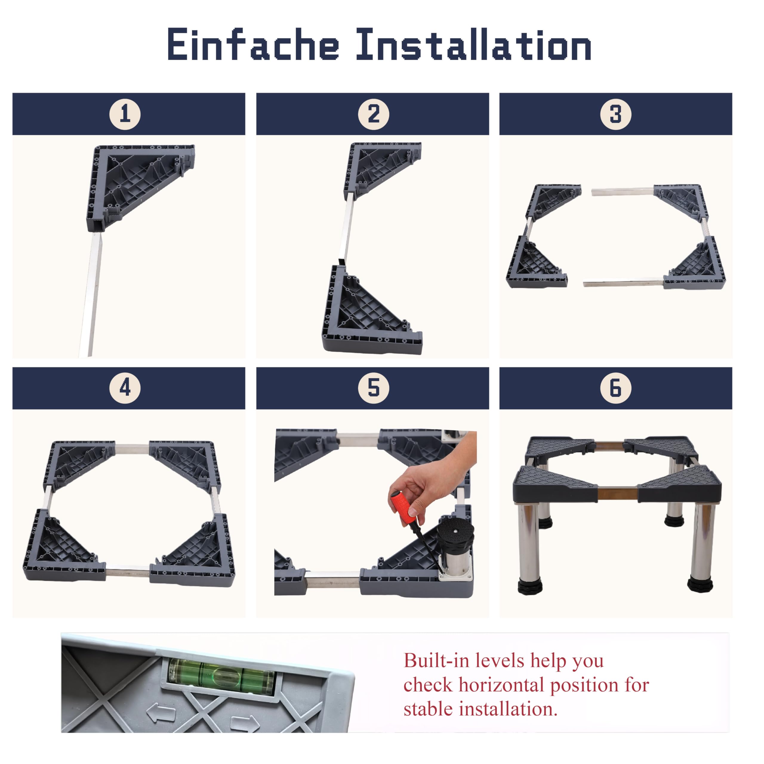 Mini-Kühlschrankständer mit feststellbar,Mini-Gefrierbox mit bodenschonend und feuchtigkeitsbeständig,Gefriergerät Unterschrank|für Keller Garage Kühlschrank geeignet (Grau)