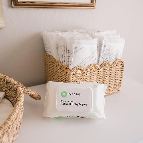 Miniatura 11 de Parasol Clean+Pure Toallitas naturales para bebés, 99.9% de agua de ósmosis inversa, pH equilibrado, toallitas hipoalergénicas, a base de plantas,