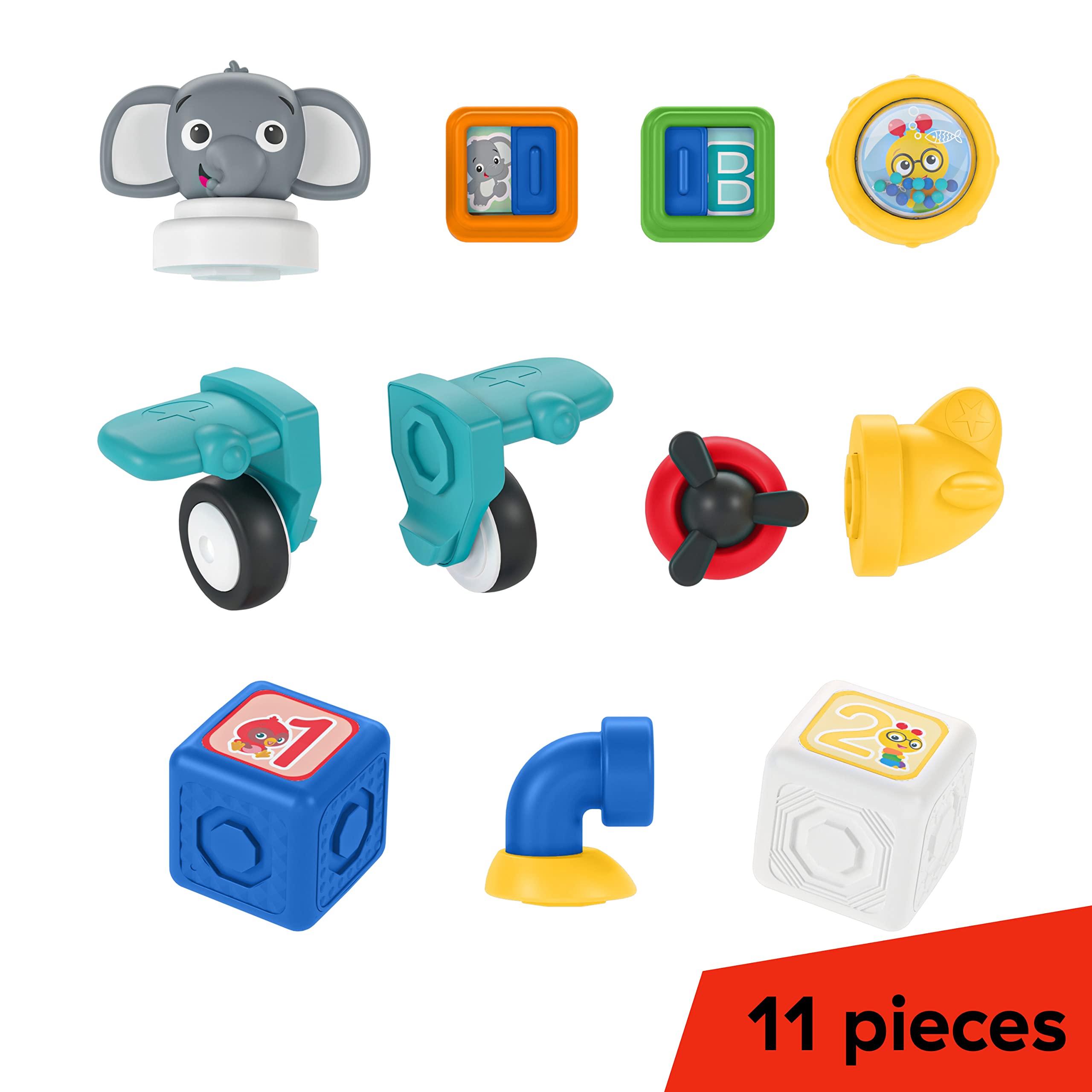 Podłączane kostki magnetyczne Dive & Soar od Baby Einstein, dzieci od 6 miesięcy, 11 sztuk, 12817