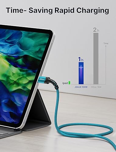 Vista 92 de JSAUX Cable USB C a USB C de 100 W para iPhone 17, cable de carga USBC tipo C 5A de carga rápida compatible con iPhone 17 Air 16 15 Pro Max Samsung