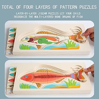 木製魚パズル 楽天市場】木製パズル すいぞくかん 7174 木製パズル 水族館 お