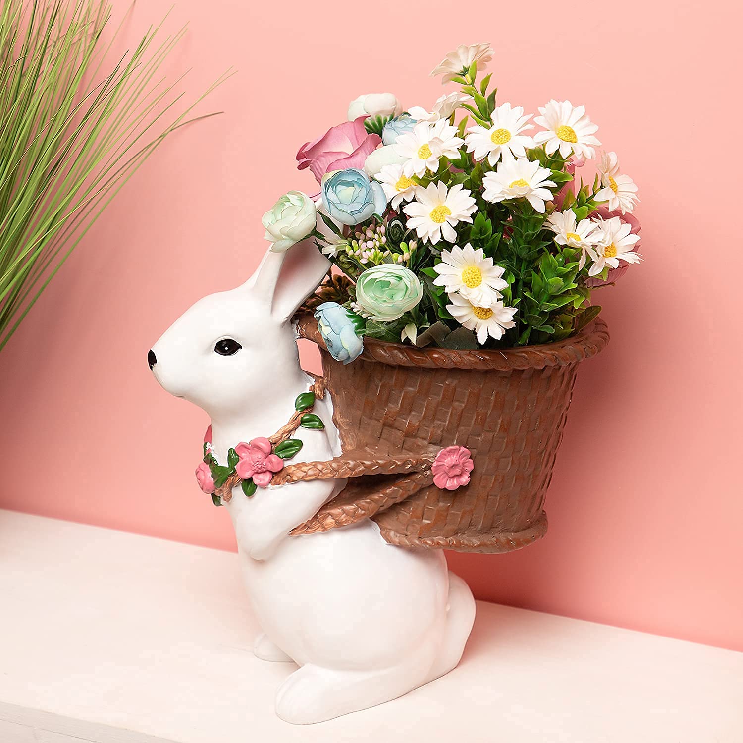 Bunny planter Cast iron planter Rabbit garden statue Cute animal