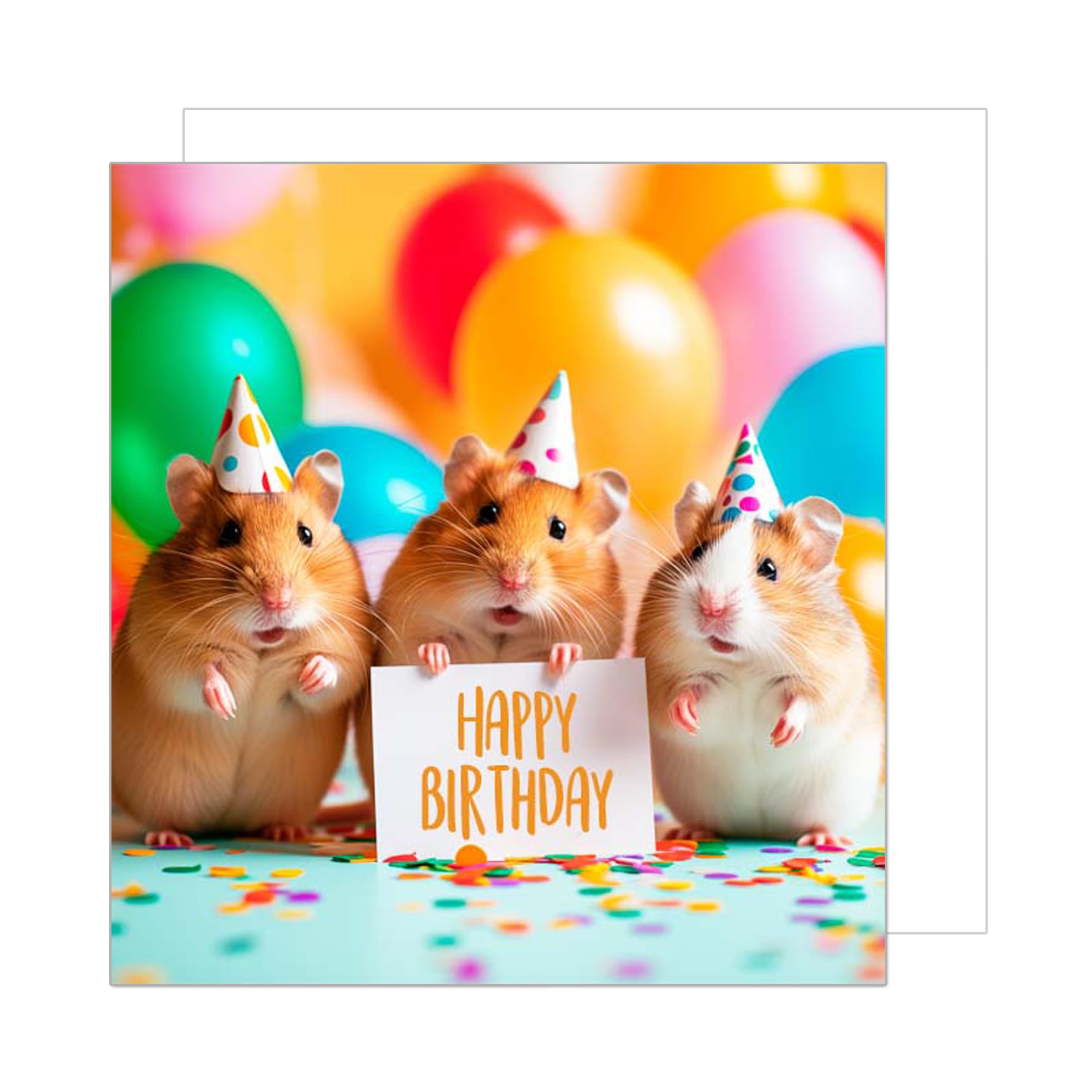 Edition Seidel Premium Vierkante Verjaardagskaart Met Envelop Wenskaart Happy Birthday Bilet Dier Kaart Man Vrouw Kinderen Coole Stokstaartjes Kleurrijke Ballonnen Gq175 Sw024 2007334839