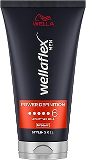 Wellaflex Men Power Definition Gel | Ultimativer Halt Styling Haargel | Veganes Haargel | Dermatologisch getestet & frei v...