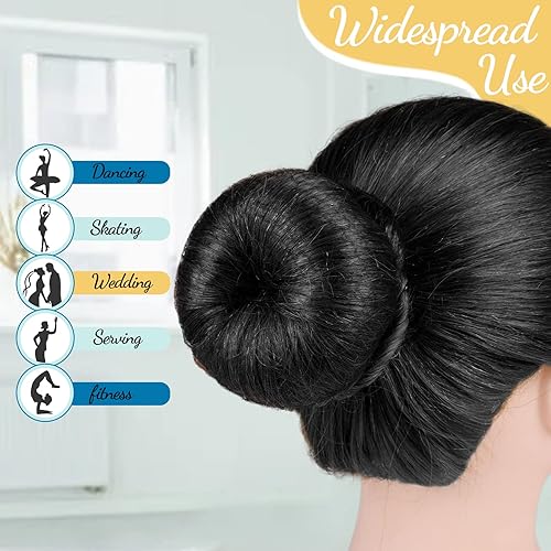 Miniatura 7 de FANDAMEI Juego de 20 redes para el cabello, en forma de U, 20 redes de malla elástica invisibles, 40 alfileres para hacer moños para mujeres, niñas,